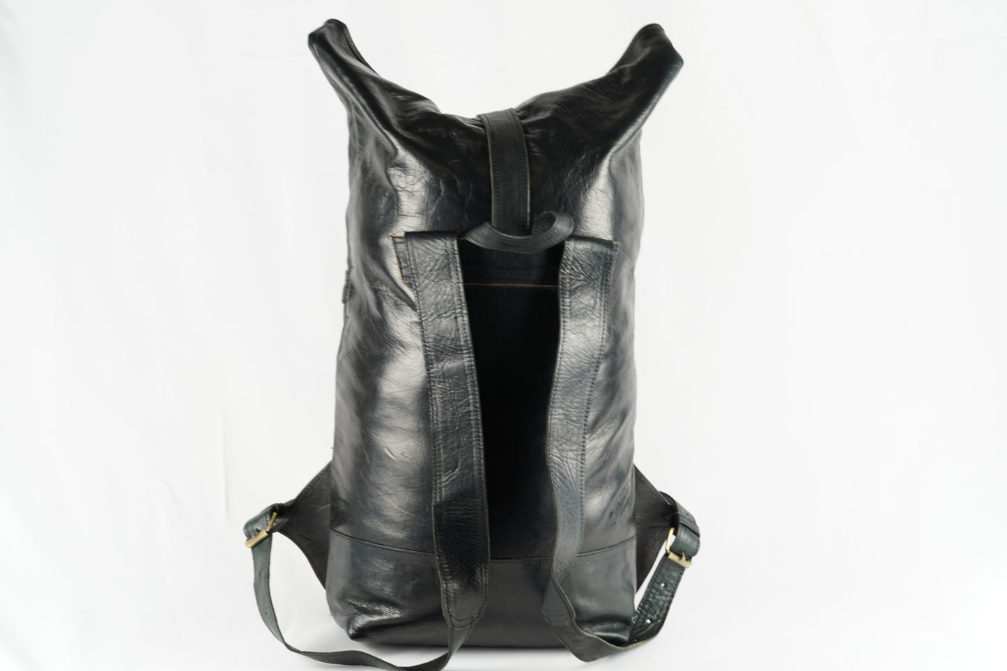 Handgefertigter Rolltop-Leder-Rucksack - morabel