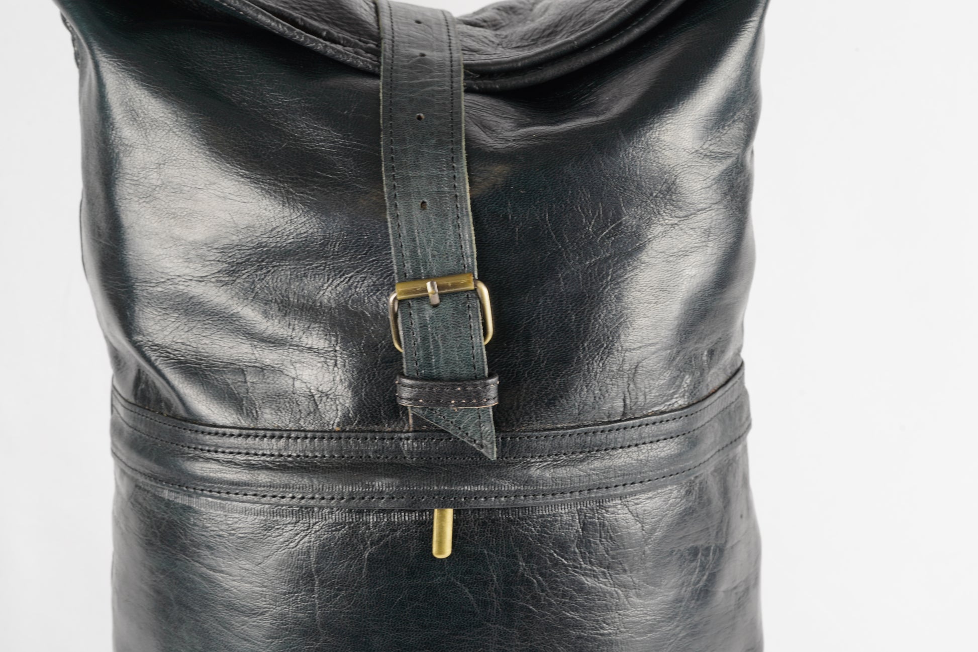 Handgefertigter Rolltop-Leder-Rucksack - morabel