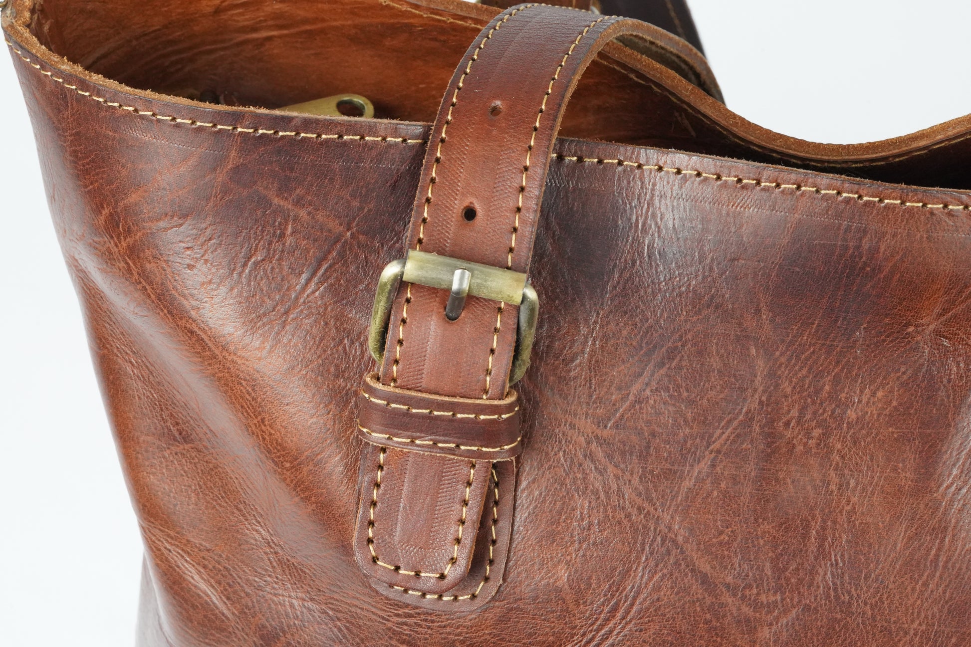 Handgefertigte Leder Damen Shopper Braun – Vintage Schultertasche aus Echtleder - morabel