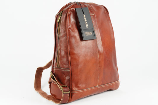 Echtleder Rucksack für Damen und Herren, handgefertigt in Marokko. Perfekt für den Alltag oder als stilvolle Vintage-Tasche - morabel