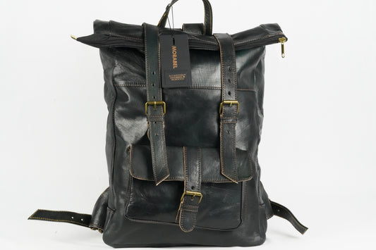 Handgefertigter Lederrucksack aus Marokko – Echtleder, Stilvoll, Robust und Perfekt für Alltag und Reisen - morabel