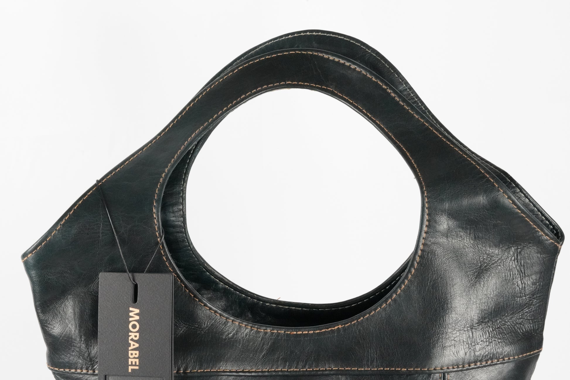 Vintage Damen Leder, Umhängetasche Braun,Handtasche mit Rundgriff und abnehmbarer Schulterriemen - morabel