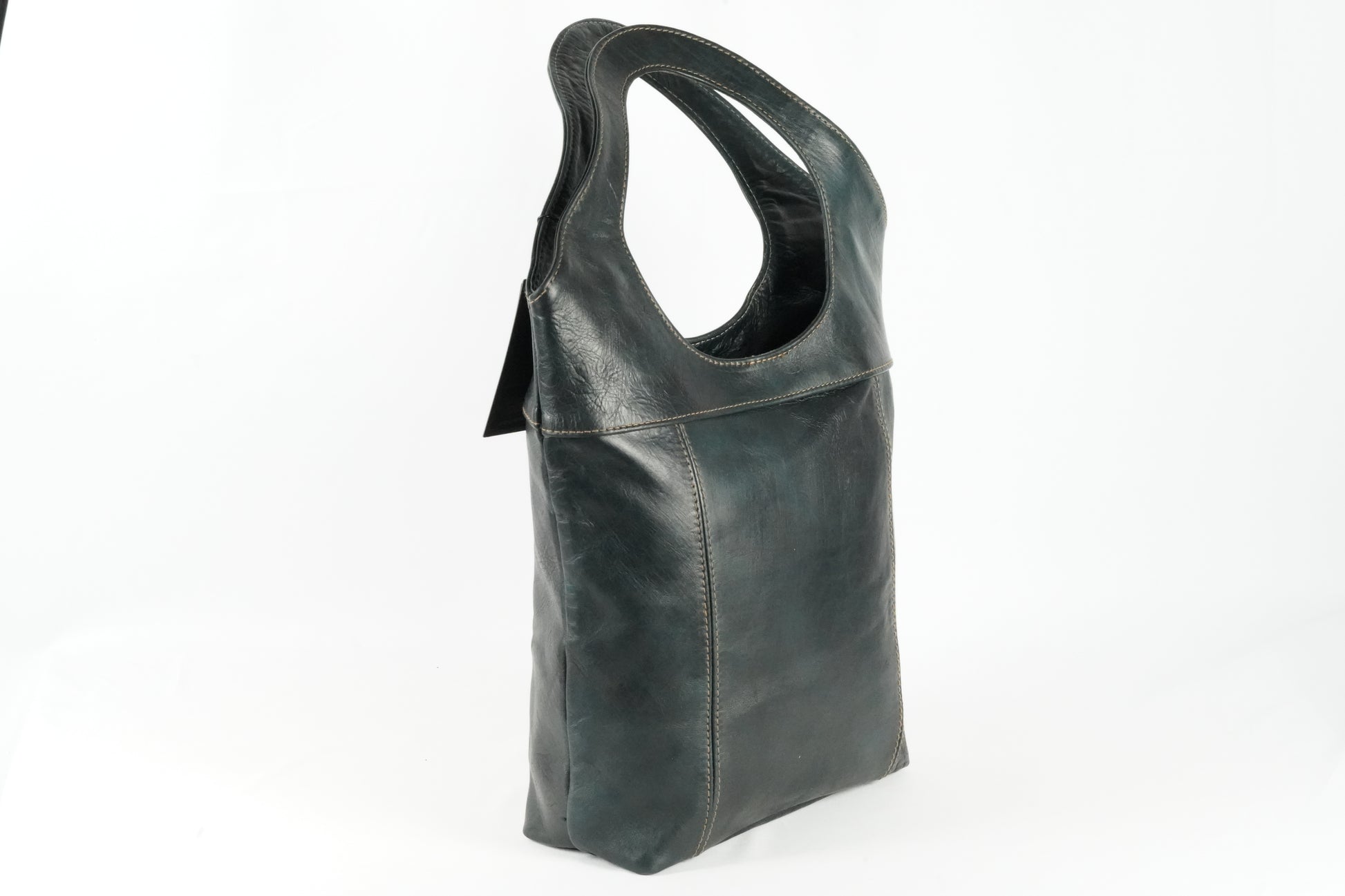 Vintage Damen Leder, Umhängetasche Braun,Handtasche mit Rundgriff und abnehmbarer Schulterriemen - morabel