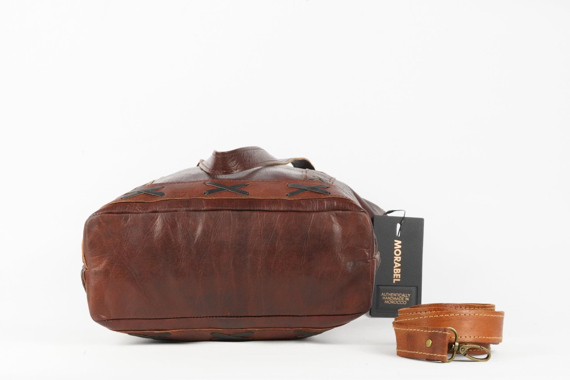 Handgefertigte Leder Damen Shopper Braun – Vintage Schultertasche aus Echtleder - morabel