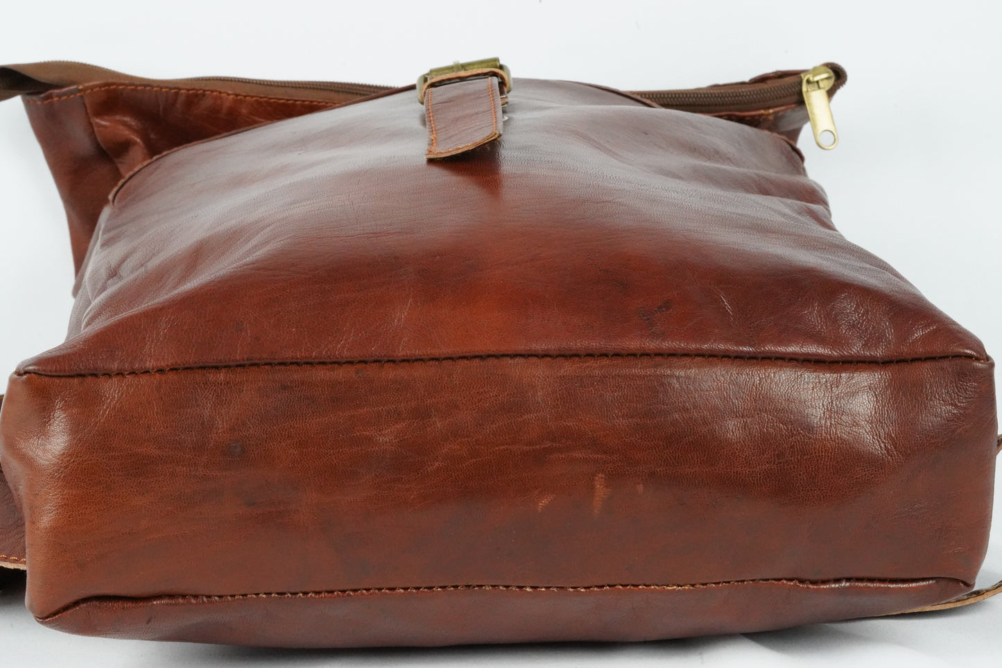 Echtleder Rucksack Herren & Damen – Handgefertigt aus Marokko, Vintage Rolltop Design - morabel